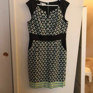 London Times Cap Sleeve Dress